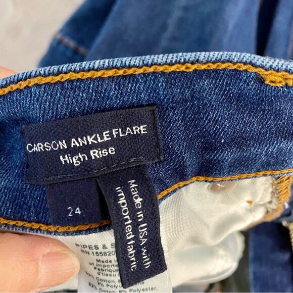 Veronica Beard Carson Ankle Flare High Rise Jeans Women’s Size 24 Made in USA - Picture 9 of 16